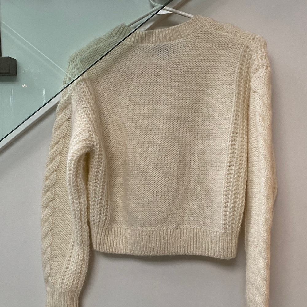 & Other Stories Cream Cable Knit Cardigan XS - Picture 5 of 8